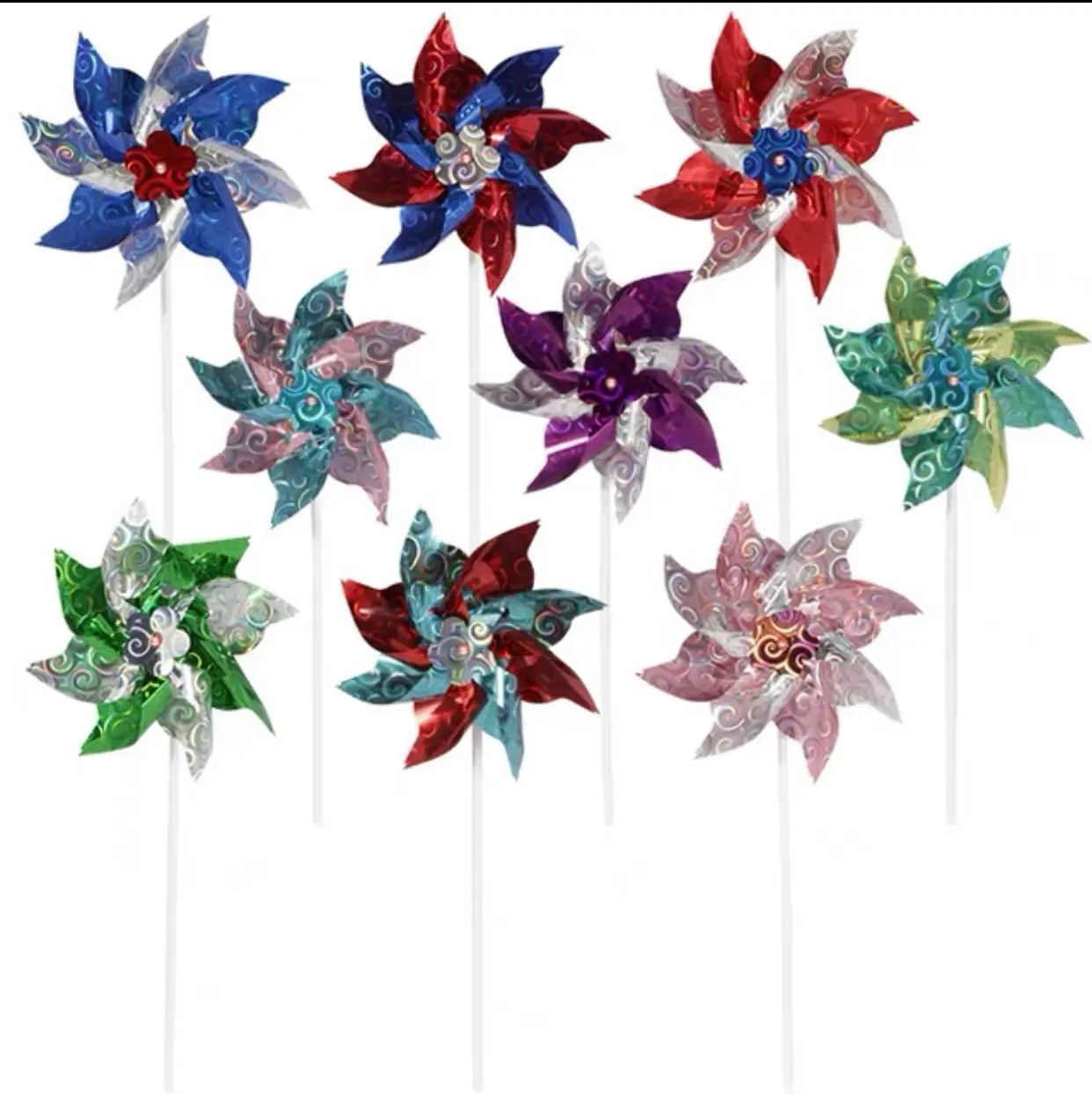 Pinwheel Carden festival supplies kids toy outdoor ornament wind spinner pinwheels PLASTIC windmill stakes