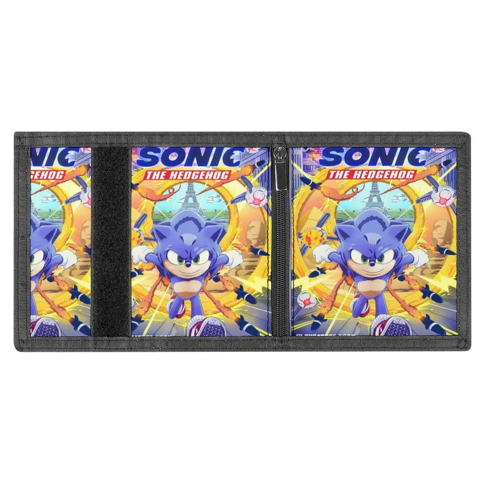 2022  hedgehog Sonic Kids  Girls Boys  Wallets  Zipper Coin Pocket Card Holder  Purse
