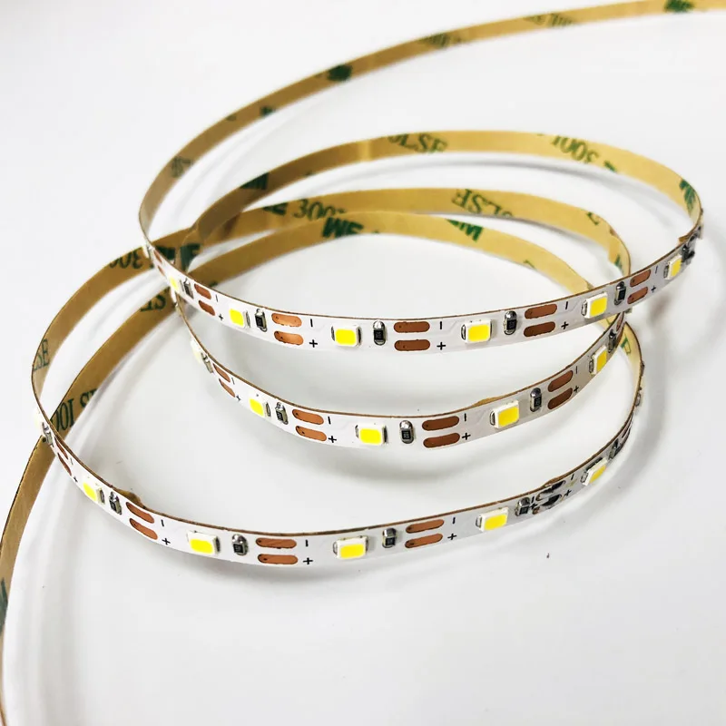 12V SMD2835 60led per meter flexible led strip light 5mm PCB led tape light white light cuttable each led