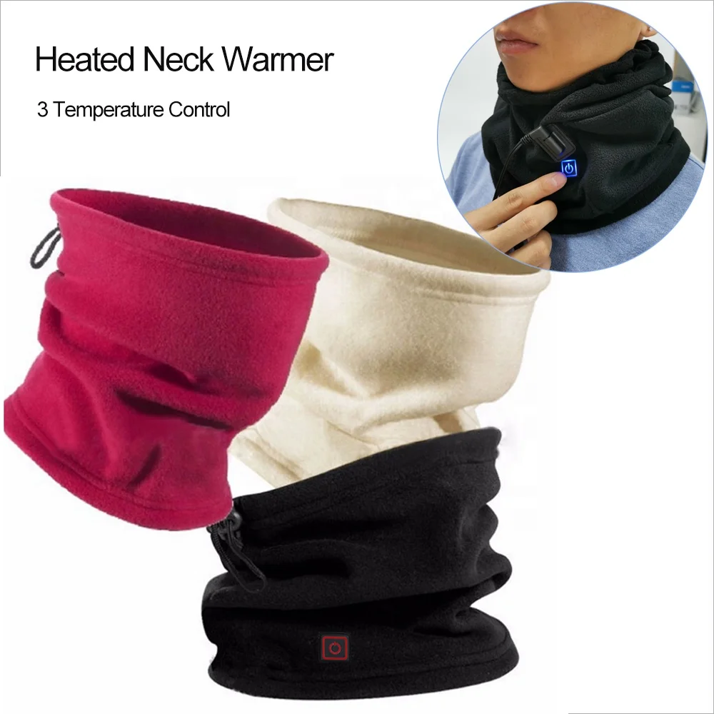 Casual and Sports Style Fleece Neck Warmer Gaiter Breathable Polyester Ski Mask and Winter Heated Scarf with Logo Decoration