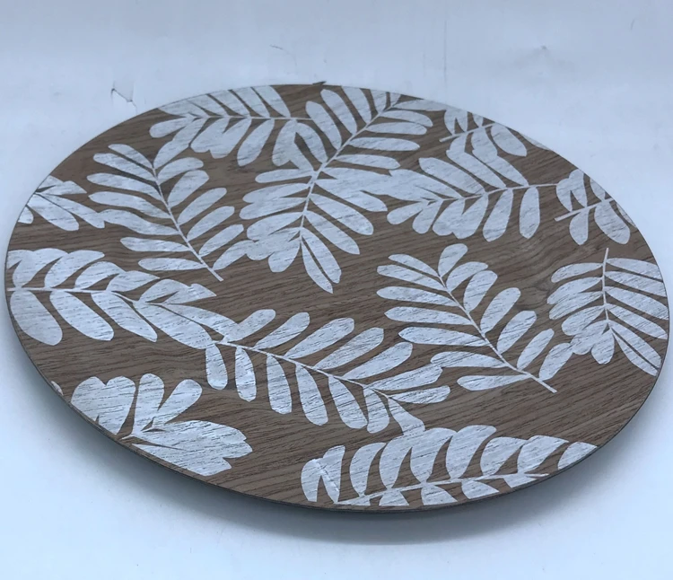 Round Wedding  Decorative Fancy Sublimation  Plastic  Plates