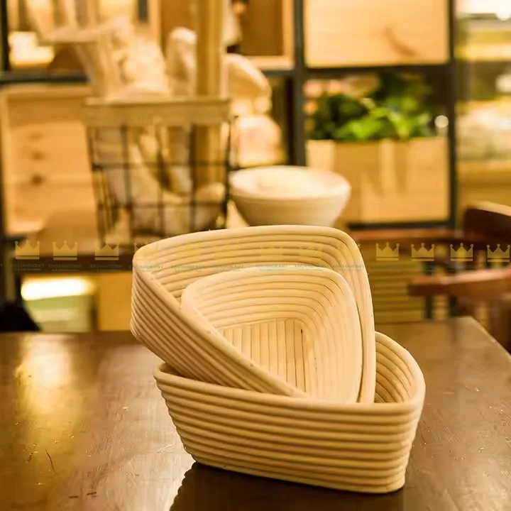 Wholesale Handmade Bread Basket Baking Oval Fermentation Dough Bannetons Rattan 10inch Proofing