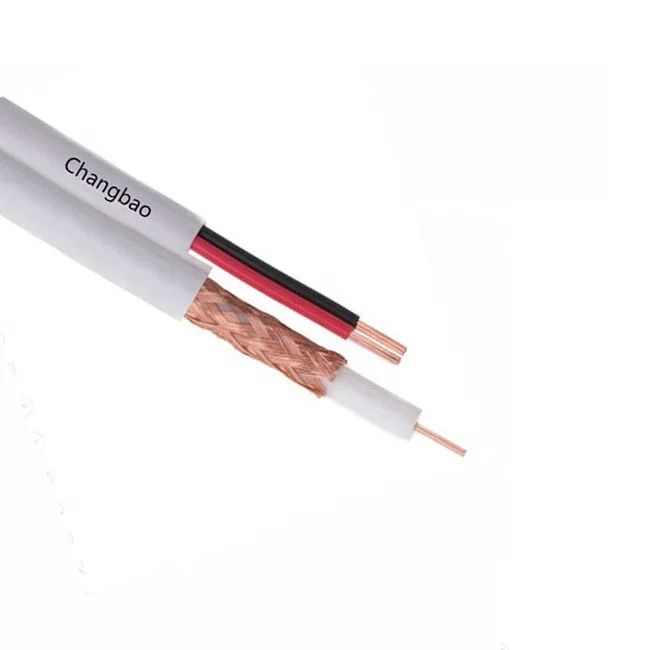 
Changbao High Quality RG59 With 2Core Power CCTV Coaxial Cable 