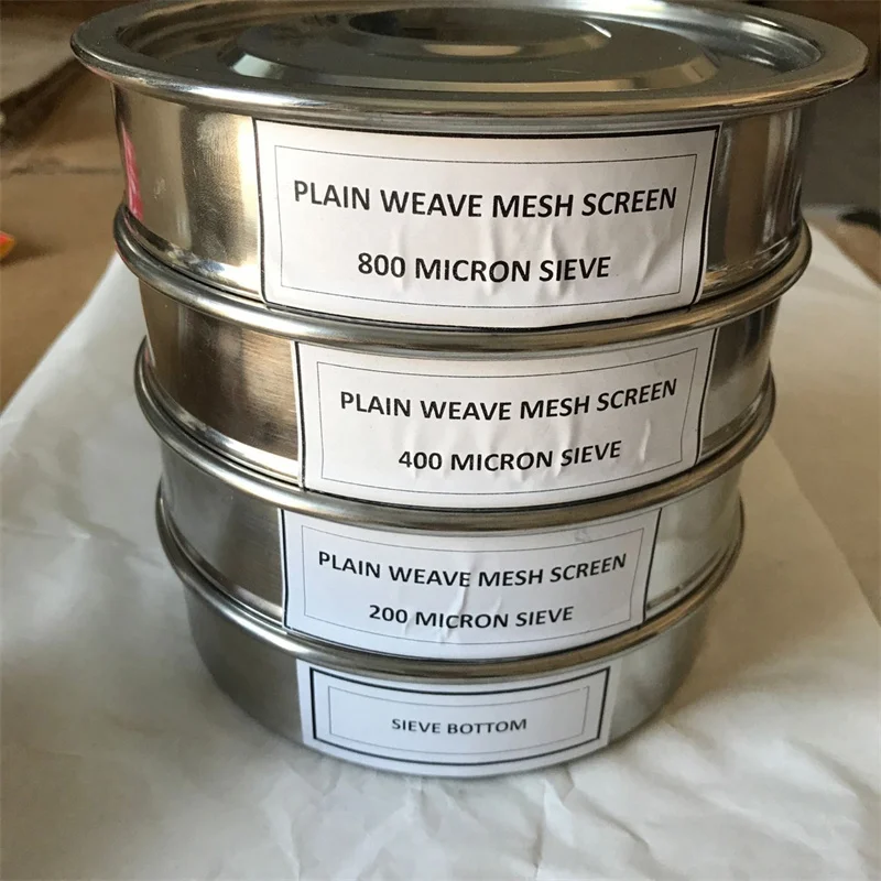 Full height all 304 stainless steel 1 2 5 10 20 30 40 50 60 160 micron lab test mesh sieve
