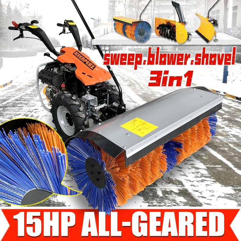 factory direct price electric diesel snow blower oem 6.5HP gasoline roller brush snowplow for truck