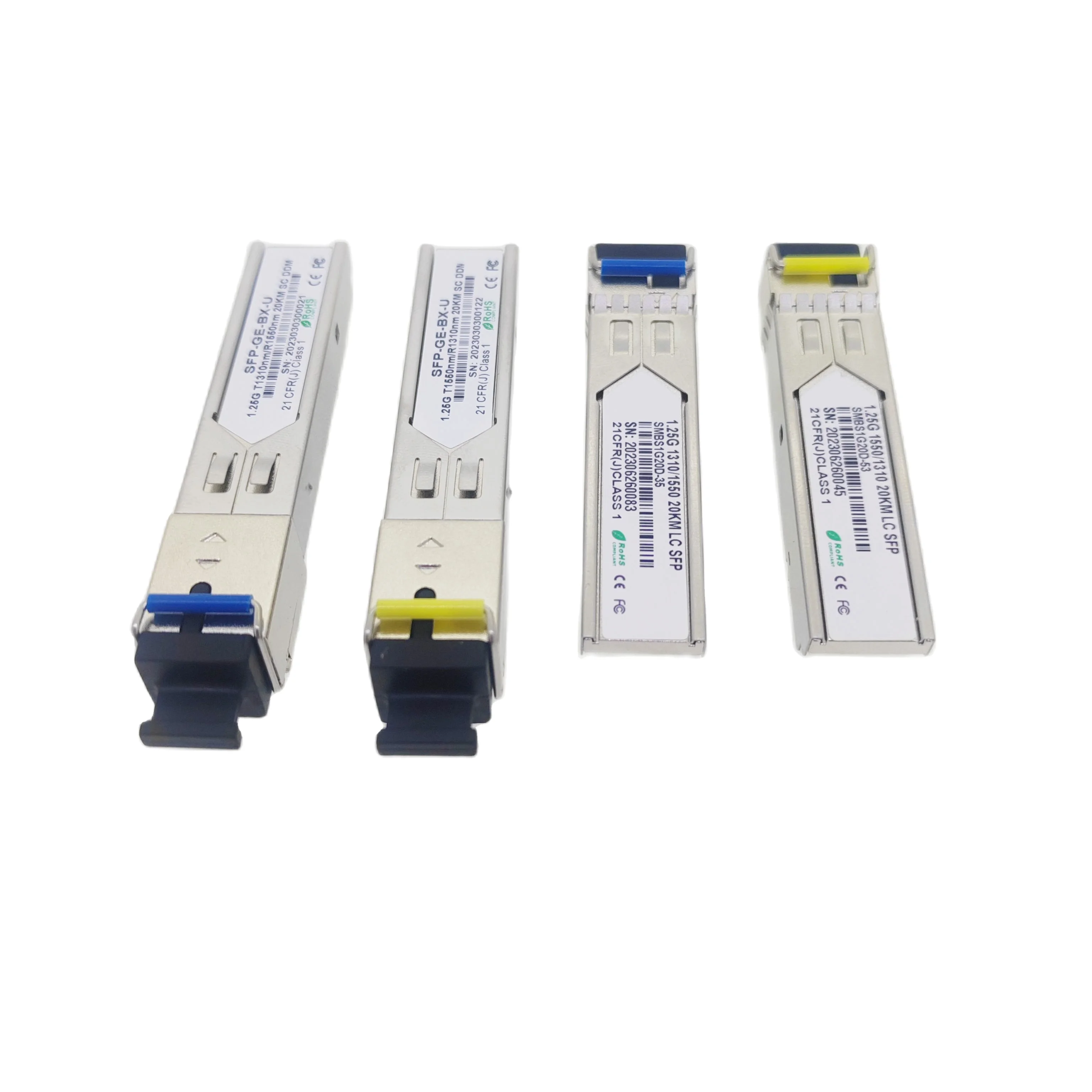 Sfp 1,25 г Wdm / Bidi / Simplex дуплекс мм Sm Lc / Sc Ddm 1000 база мини-Gbic Ethernet волоконно-оптический приемопередатчик 1,25g Sfp модуль