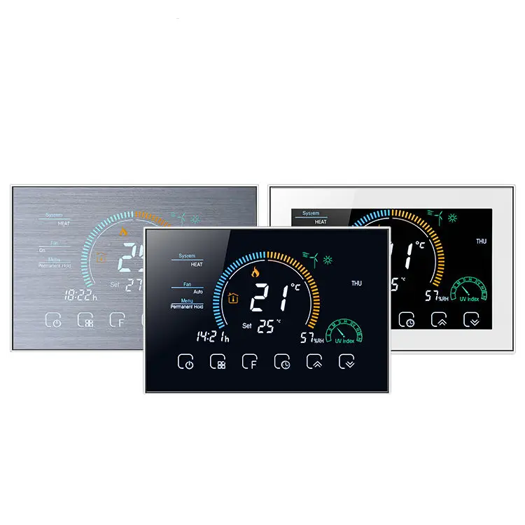 Manufacturer 0-10V Valve Modbus Air Conditioning Central Heat Room Fan Coil Smart Touch room Thermostat