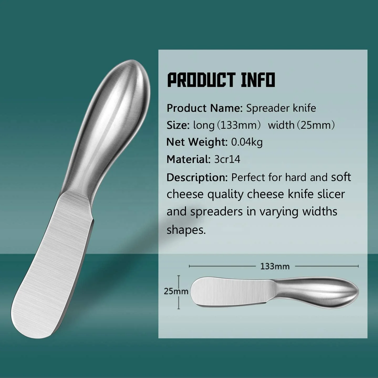 4 шт. один набор кастрюль из нержавеющей стали разбрасыватель удобрений Набор ножей маленький сыр бри