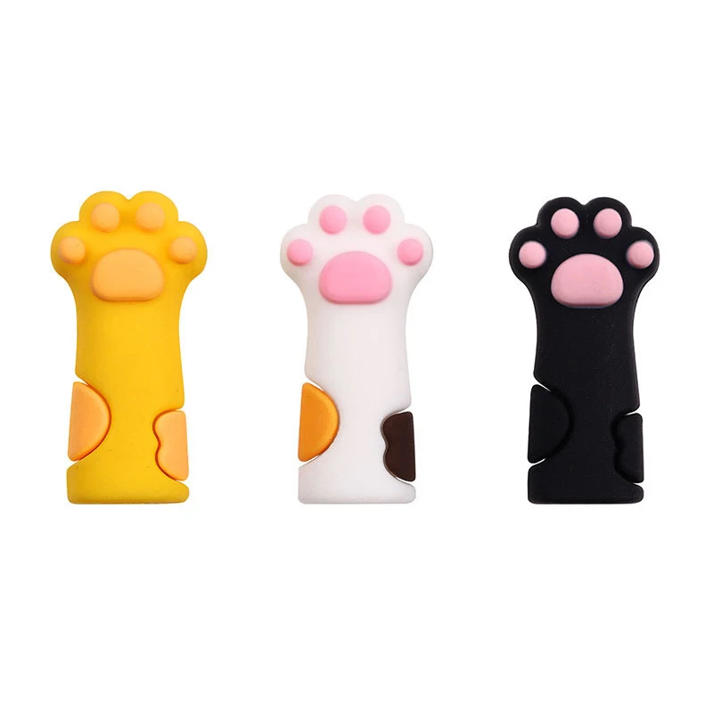 Cartoon Cat Paw Silicone Nipper Cover Protective Sleeve For Nail Cuticle Scissors Manicure Pedicure Tools Dead Skin Tweezers Cap