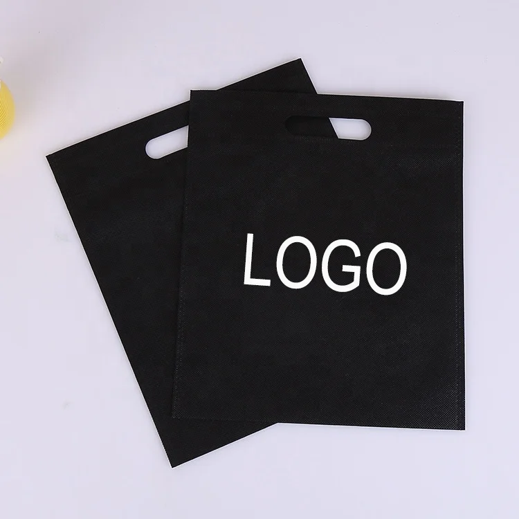 wholesale Custom logo Reusable advertising promotional activity D cut tote vest non woven shopping bag Non Woven Tote bag