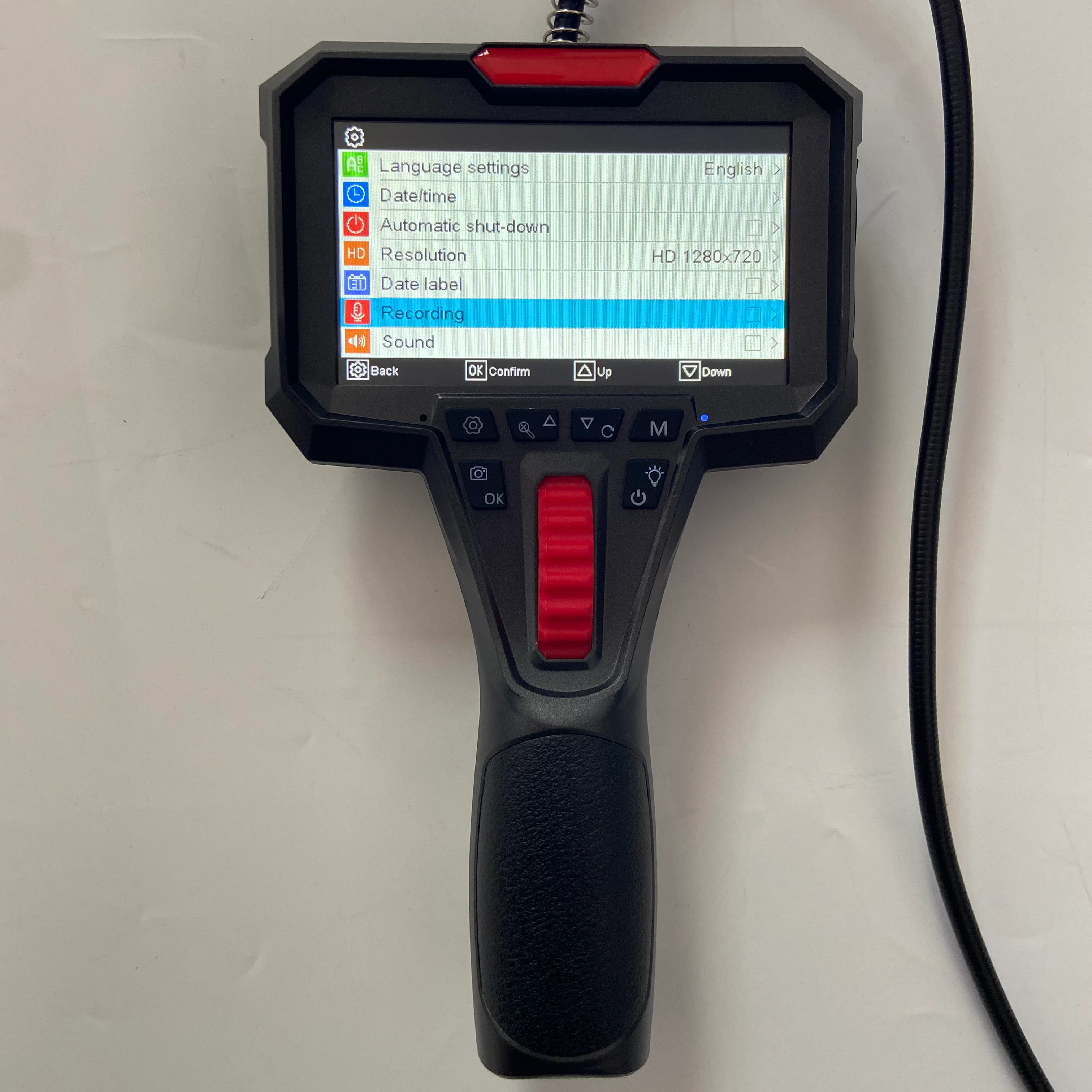 Portable Industrial Video Borescope for Engine/Pipe/Welding Inspection 2-Way Articulation, 1 Meter Cable Length