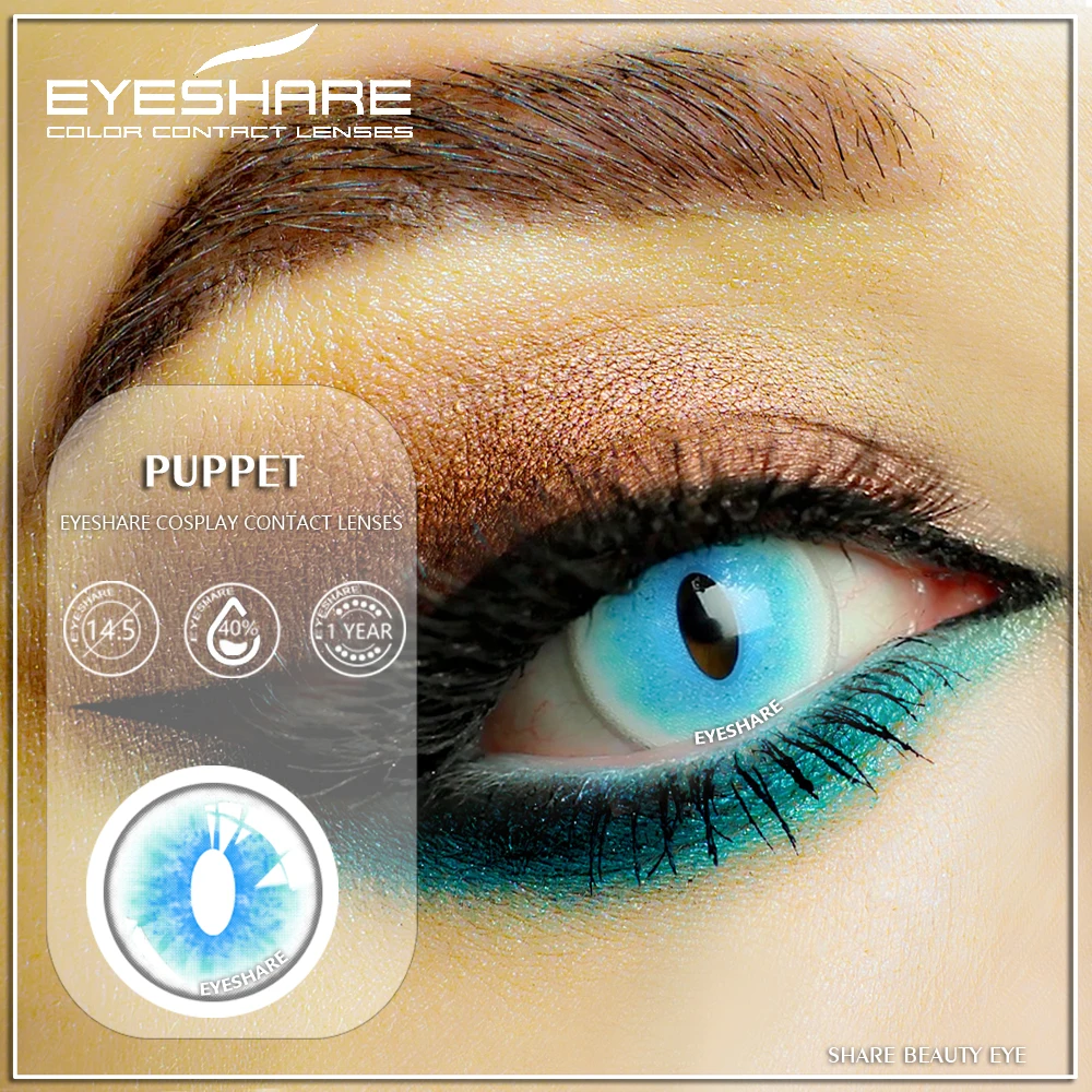 EYESHARE Custom 1Pair(2pc) COSPLAY yearly Color Lenses Hallowmas Acuvue Oasys Colored Eye Contact Lenses Fresh Lens