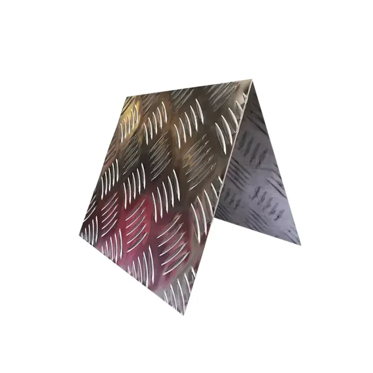 Five Bars Alloy Embossed Checker Tread Sheet Kitchen Utensils 3003 3004 1050 1060 6061 5052 Aluminium Checkered Aluminum Sheet