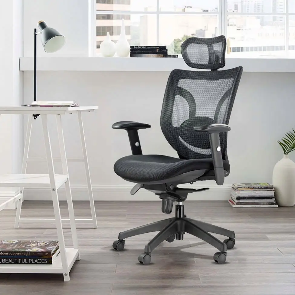 Factory Direct Sale Mesh Executive Chair Luxury Modern Adjustable Headrest Swivel Ergonomic Office Chair