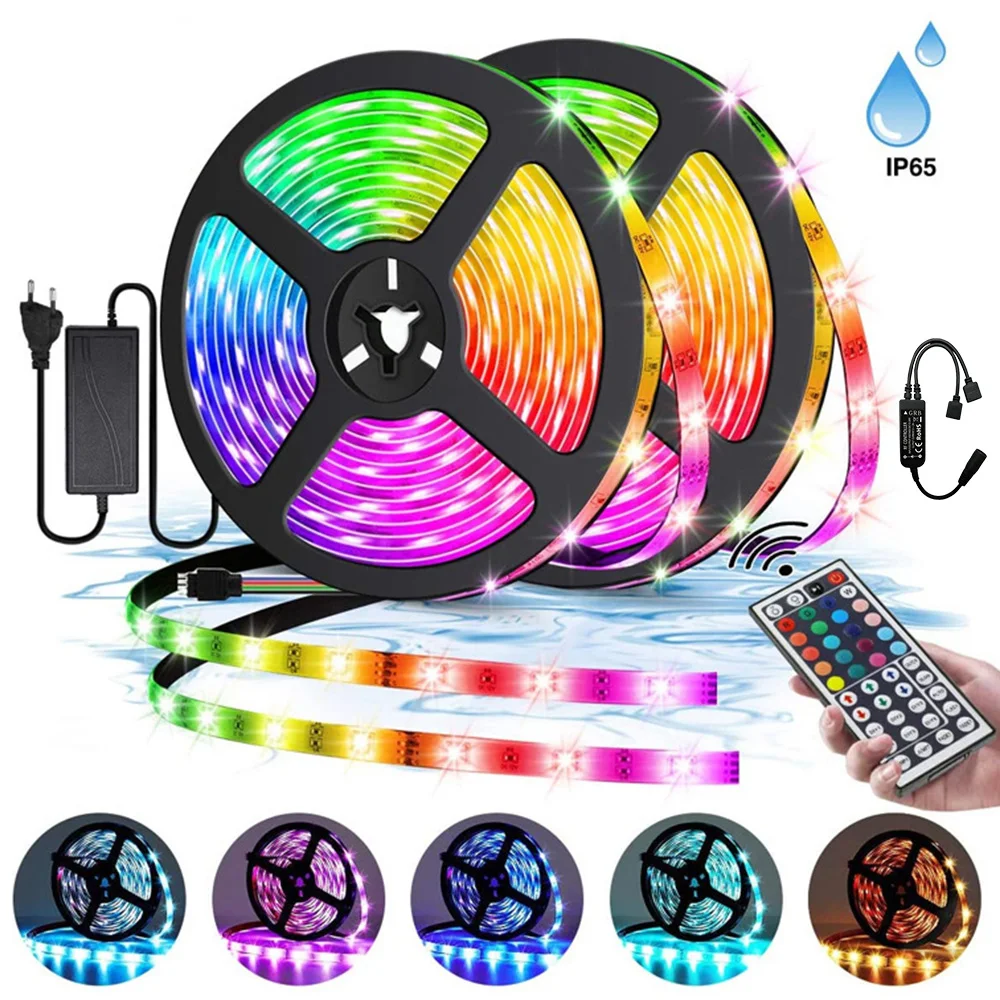 5M 10M 5050 Smart Wifi Neon Flexible RGB RF Remote IP65 Waterproof Led Strip Lights