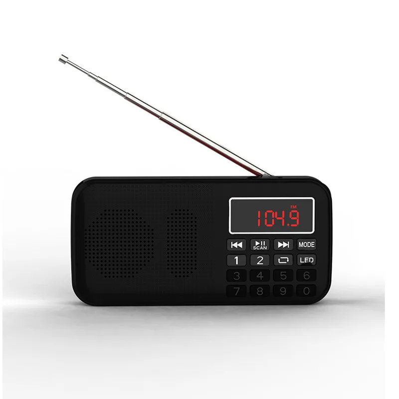 Портативный usb мини fm радиоприемник трансляция динамик музыкальный плеер светодиодный дисплей usb Передача данных и функция звуковой карты