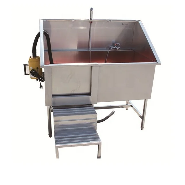 
High quality 304 stainless steel veterinary vet bathtub for dog cat animal pet 
