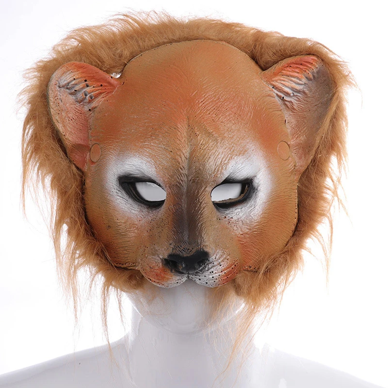 Animal Head Halloween new party mask cosplay stage performance props  plush toys mask