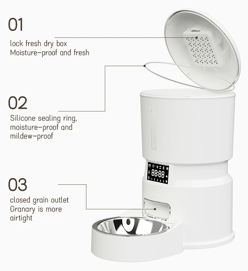 Factory sale automatic dog feeder well popular dogs smart automatic dog feeder cereal dispenser