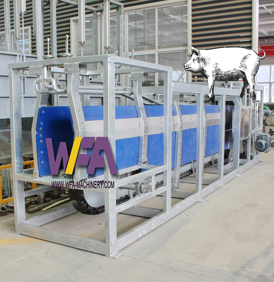 Automatic Pig Slaughter House Line of  Electric Pork Stunner for Swine Abattoir Slaughterhouse Equipment