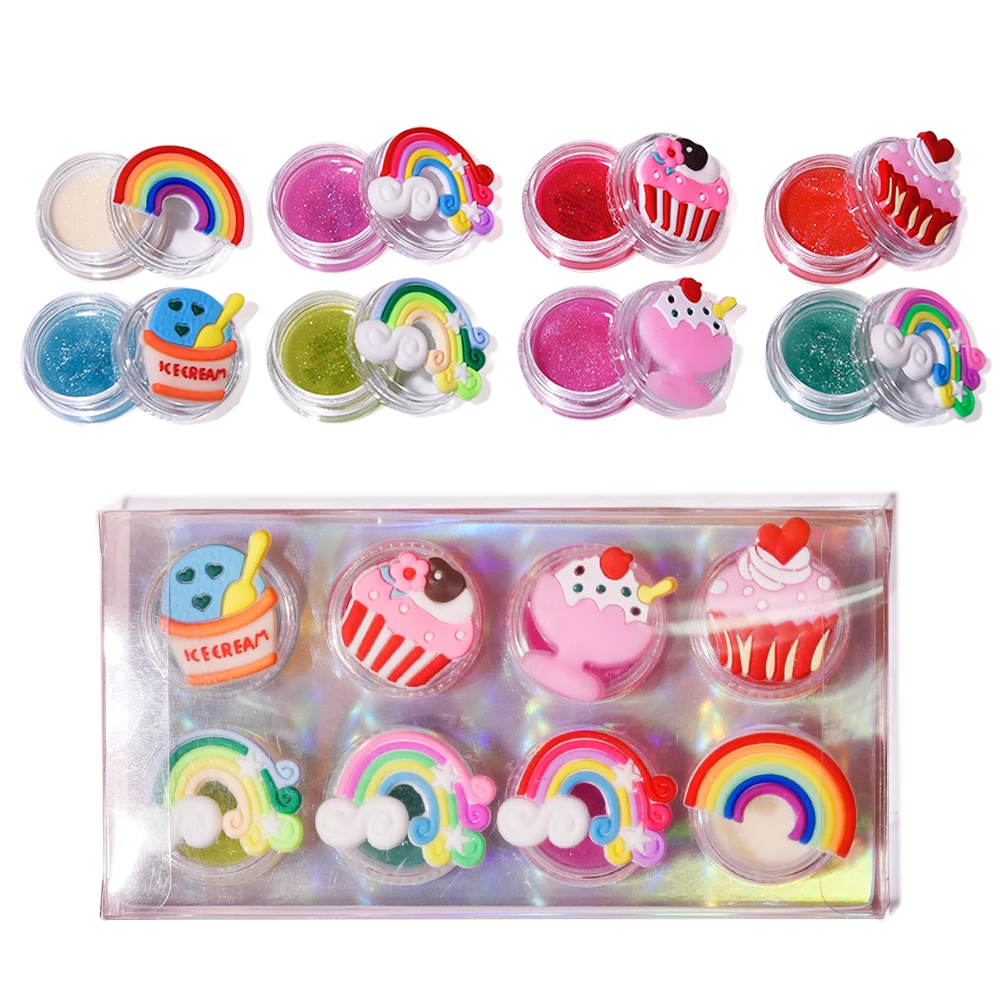 Natural Hydrating Lip Gloss Toys set Moisturizing Lip Care Organic Lip Gloss Make up Toys for Girl