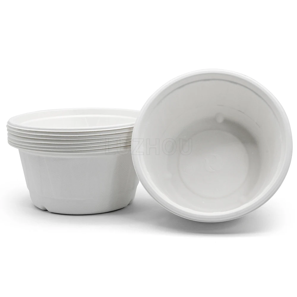 1000ml 100% Biodegradable & Compostable bagasse disposable paper bowls biodegradable with lid
