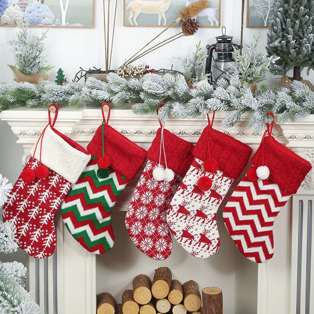 2021 Wholesale Gift Bag Noel Reindeer Snowman Socks Natal Christmas Tree Candy Ornament Gift Ornament Christmas Socks