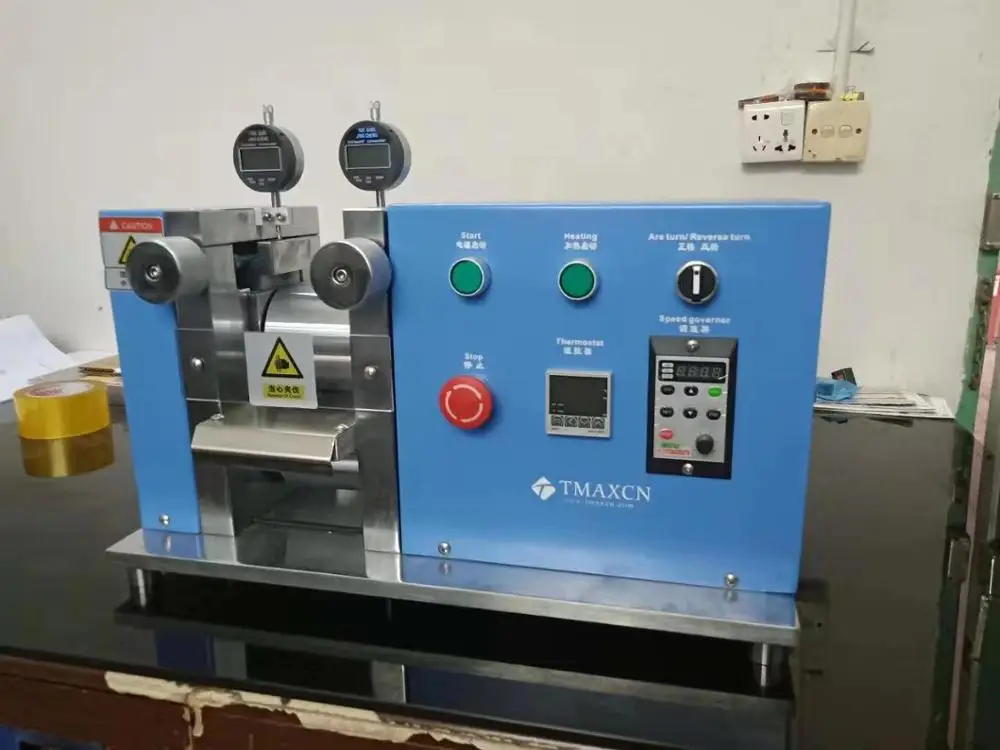 Width 100-200mm Electric Lab Calender Roller Heat/Hot Press Making Machine For Lithium ion Battery Electrode Rolling