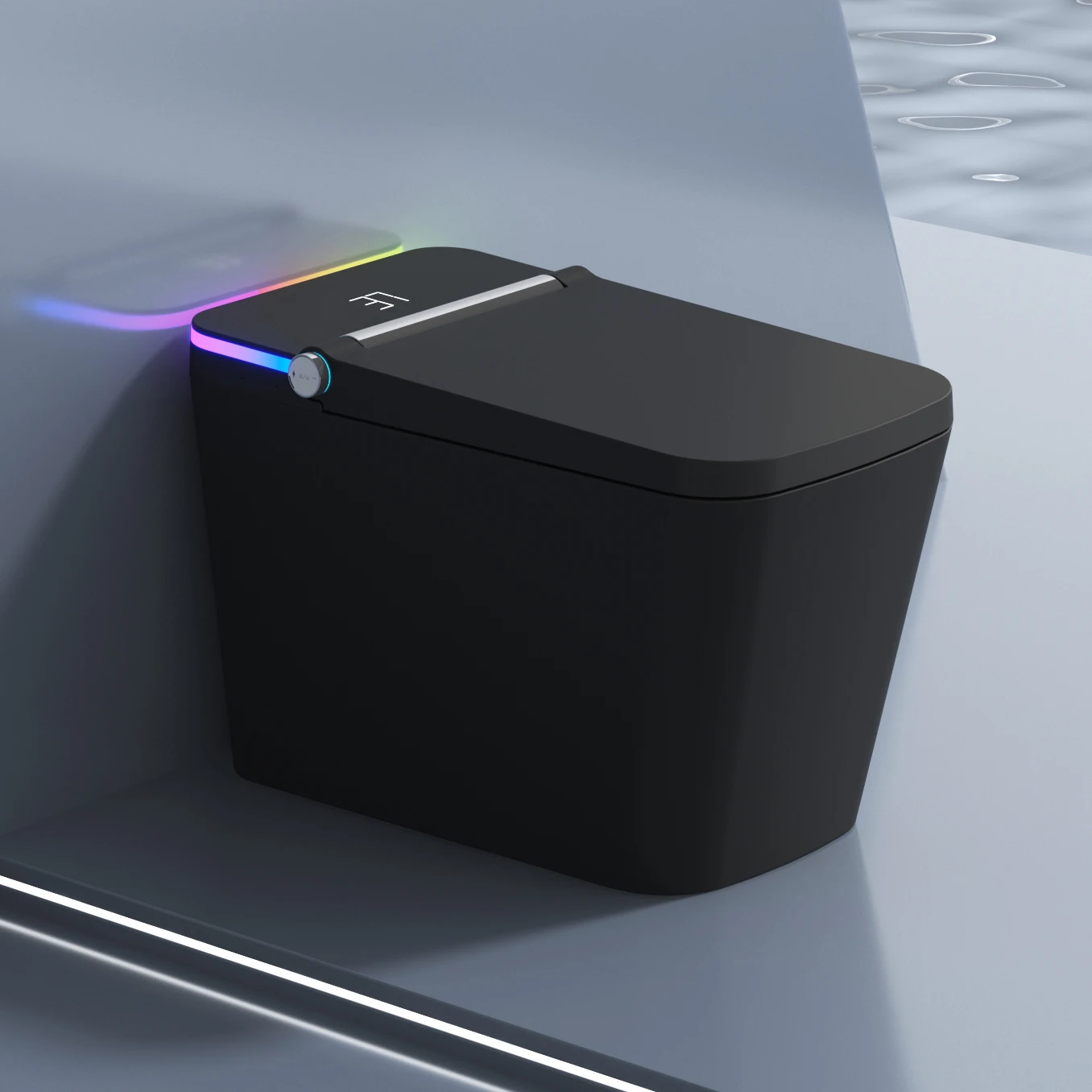 New design automatic ceramic bathroom electric inodoro square black smart wc toilet bowl bidet intelligent black smart toilets