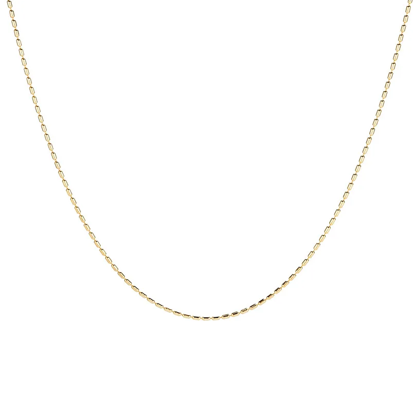 Gemnel custom latest trendy competitive price personalised 925 silver custom barrel link chain necklace