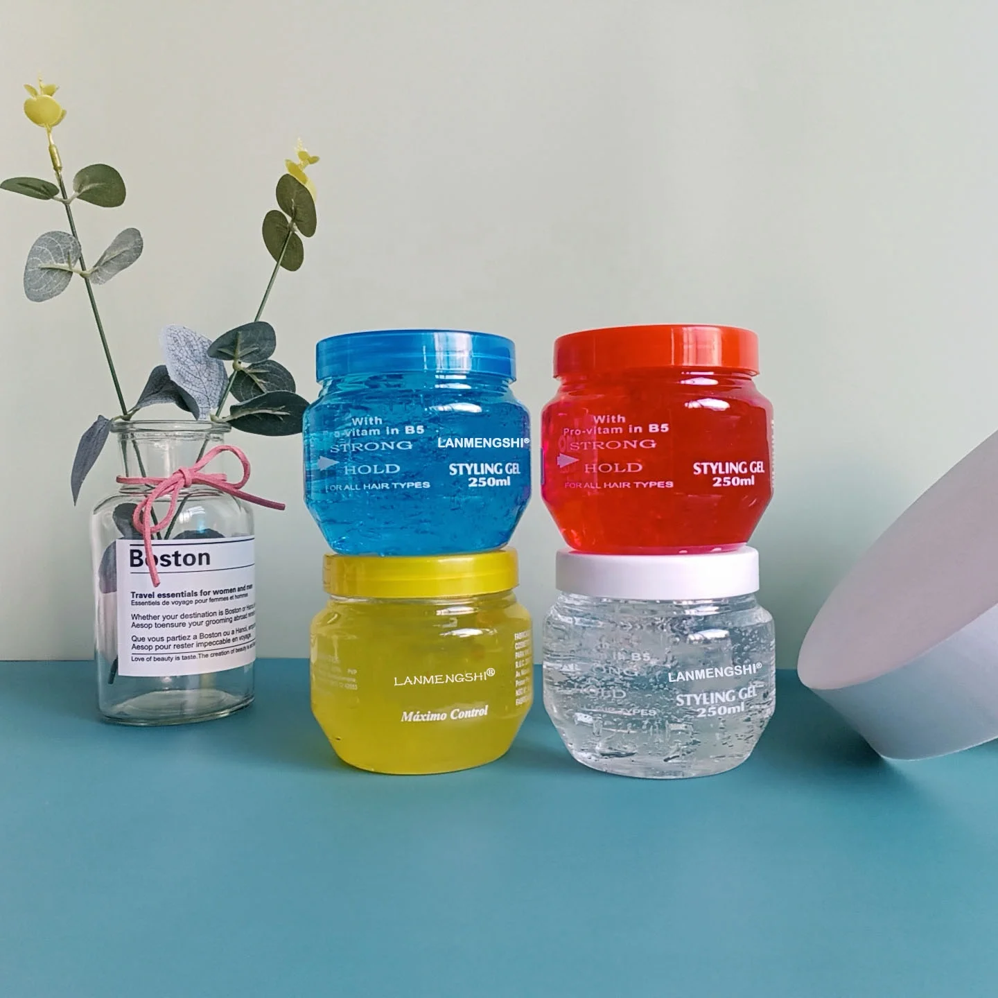 Own brand gel gloss and jam hair gel wholesale curl styling hair gel