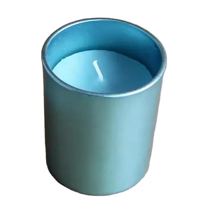 Luxury Gift Set Mercury Scent Candle Private Label Custom Matt Frosted Glass Jar Smokeless Soy Wax Scented Christmas Candles