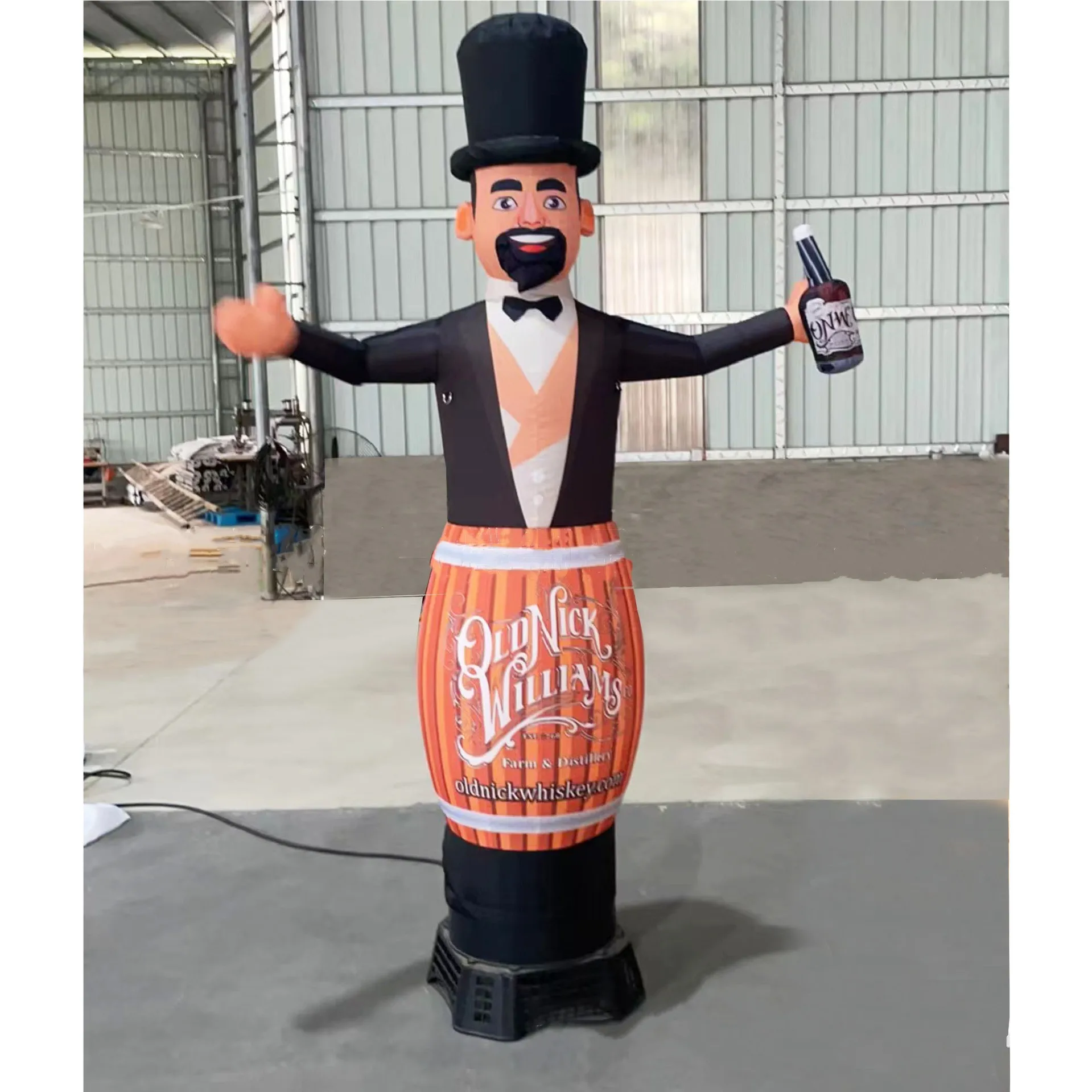 Advertising Outdoor Custom Air Waiter Balloon Inflatable Lighting Waving Hand Chef Air Dancer For Your Shop Promotion