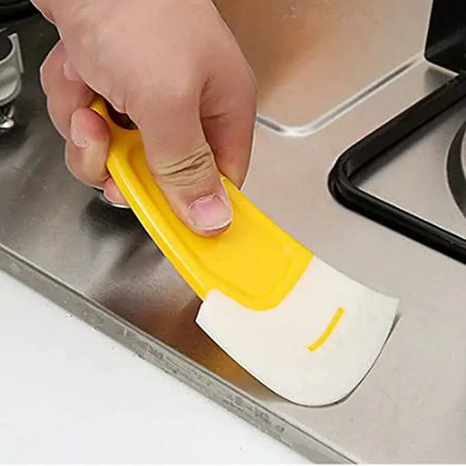Kitchen Supplies Durable Silicone Edged Table Dish Squeegee Cleaner Pots Pans Bowl Leftovers Food Cleaning Scraper