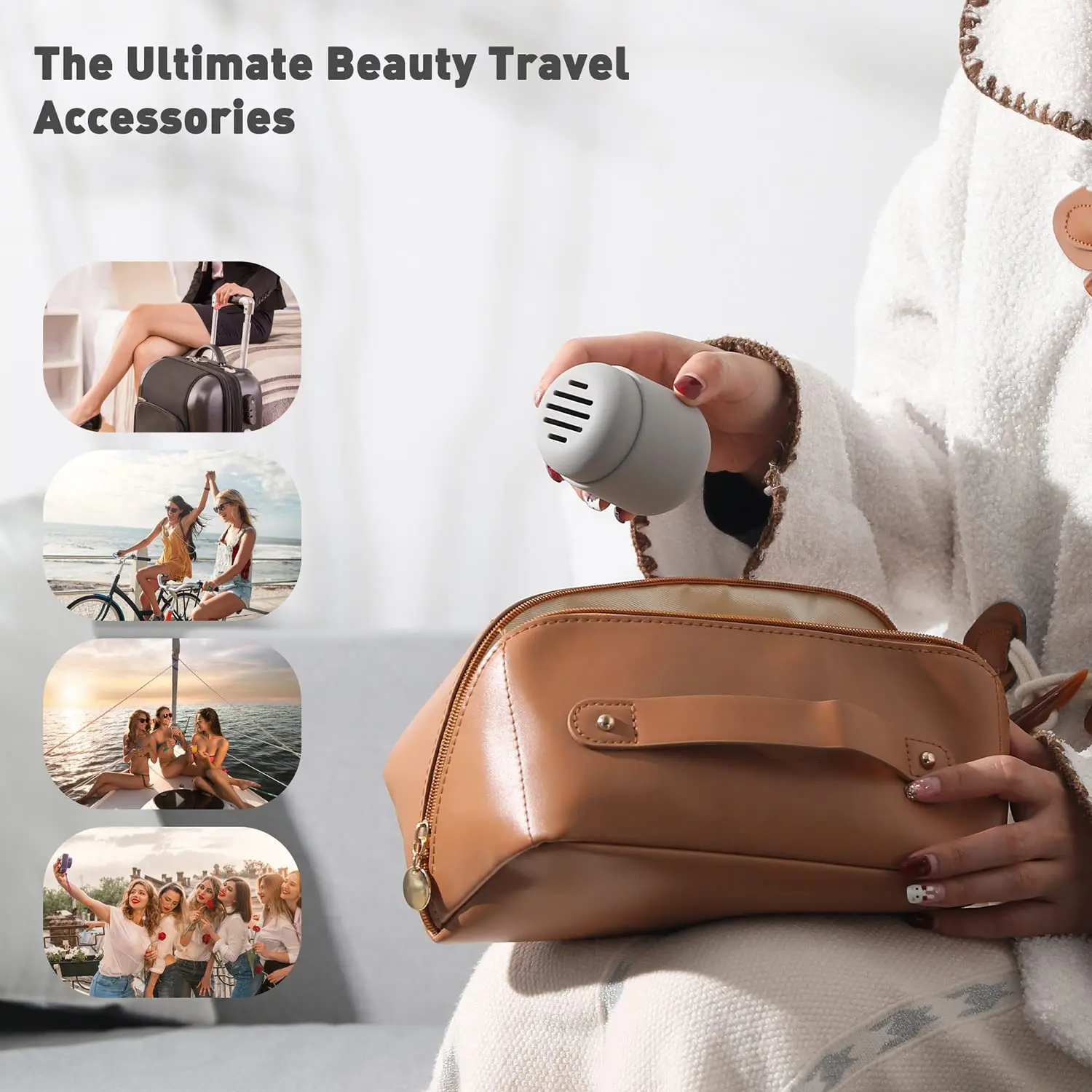 Grey Makeup Sponge Non Latex Beauty Sponge Dual Use Makeup Blender with Breathable Sponge Holder