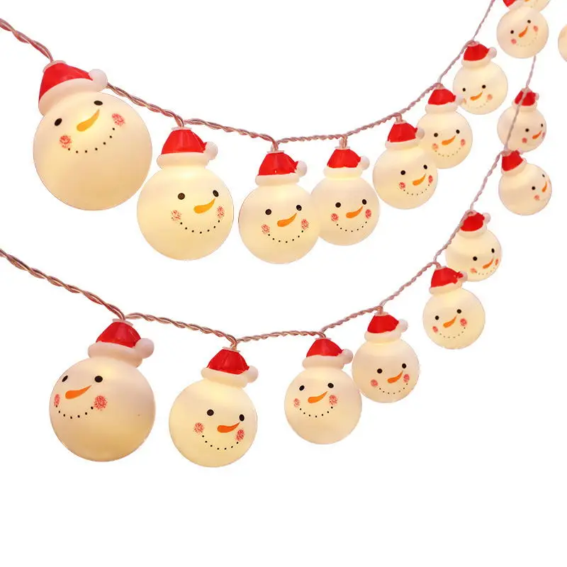Santa 10 Led Solar Powered LED Christmas trees Decorations Snowman Ball Battery Fairy Tree Led Christmas String Lights