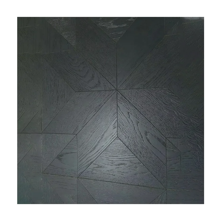 Black Color Art Parquet Flooring Solid Wood Flooring