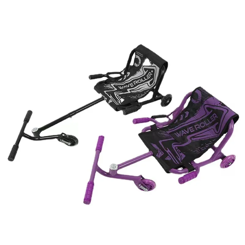 Ezy Roller Ride On Cart 3 Wheel Push Bar Tricycle Rider Car Riding Trike Waveroller
