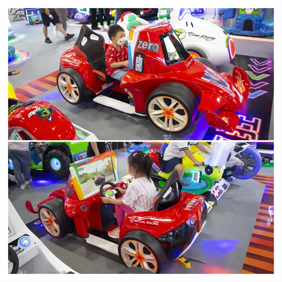 Настраиваемый гоночный автомобиль 3D-интерактивная видеоигра с монетоприемником Детская игровая аркадная машина для игр в помещении