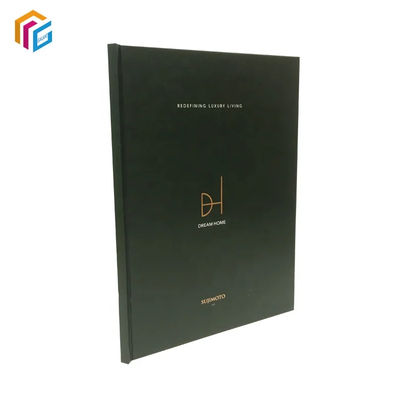 Custom Hardback Paperback Books Full Color Hardcover Book Graphic Book Case Bound with Foil Logo