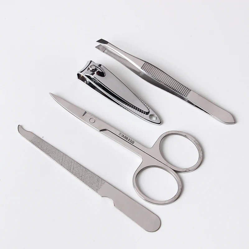 Display gift box packing 4pcs nail care kits bling manicure set