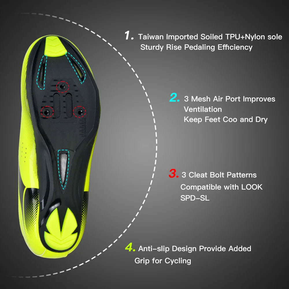 
Darevie custom Breathable Racing Cycle Shoes Men /Women Road Cycling LOOK SPD-SL bicycle shoes 