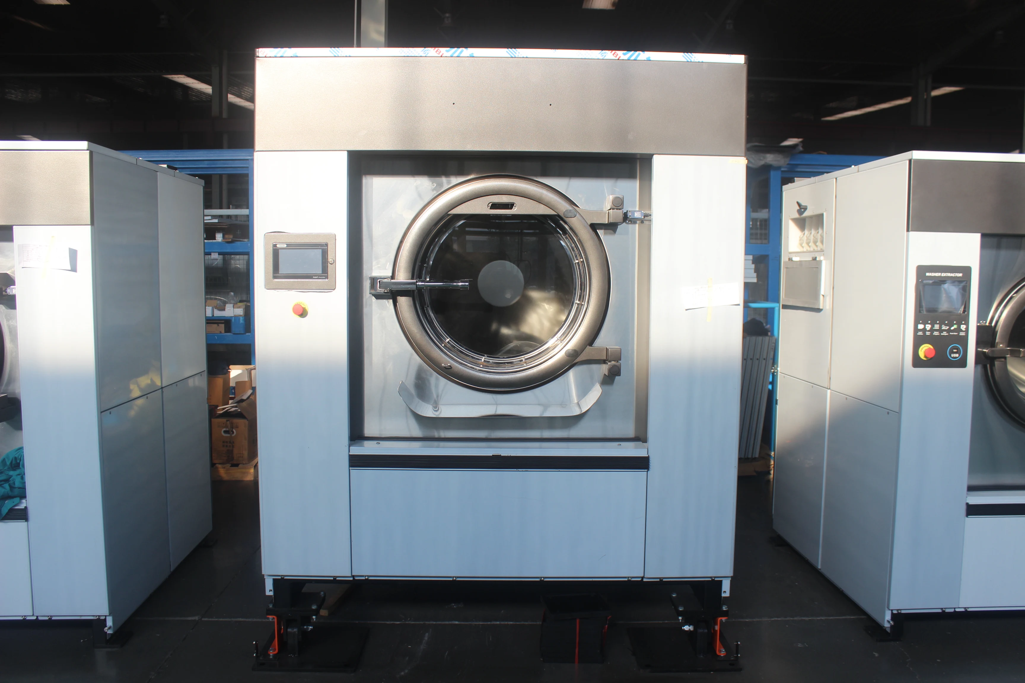 Steam Heating 100kg Full Suspension Forward Tilting Industrial Washer Extractor Machine From OASIS