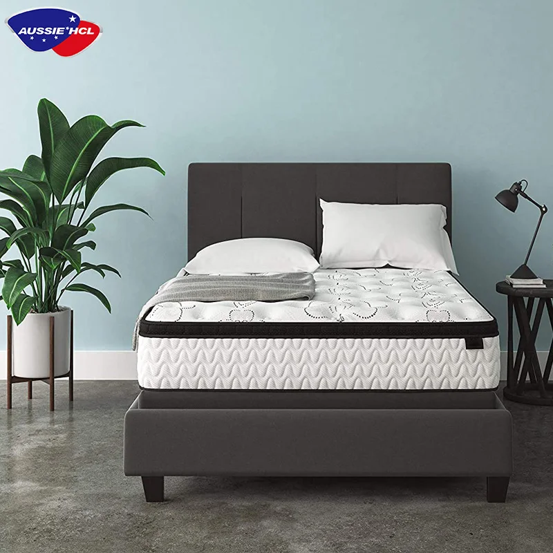 Hotel bed new xxxn mattress queen size sleep well memory foam filling compress roll package pocket spring mattress