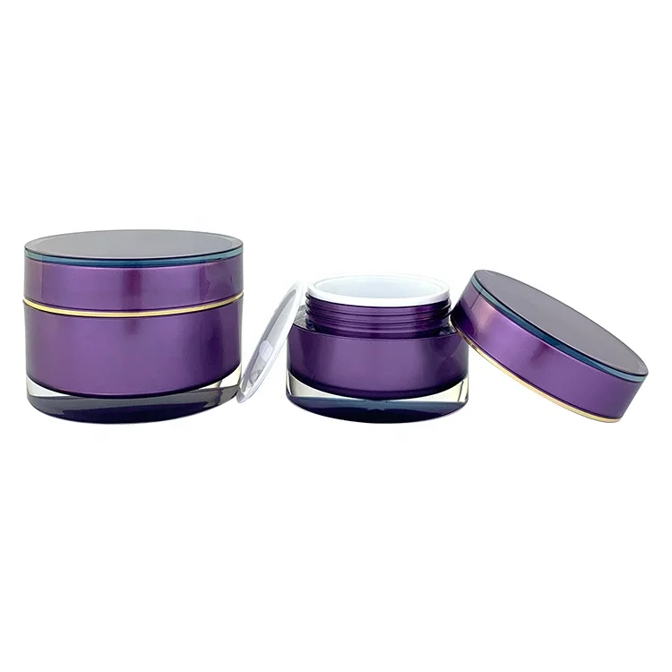 skin care eco friendly cosmetic containers and packaging cosmetic cream acrylic jar 1oz plastic jar 20ml plastic  jar 15 ml
