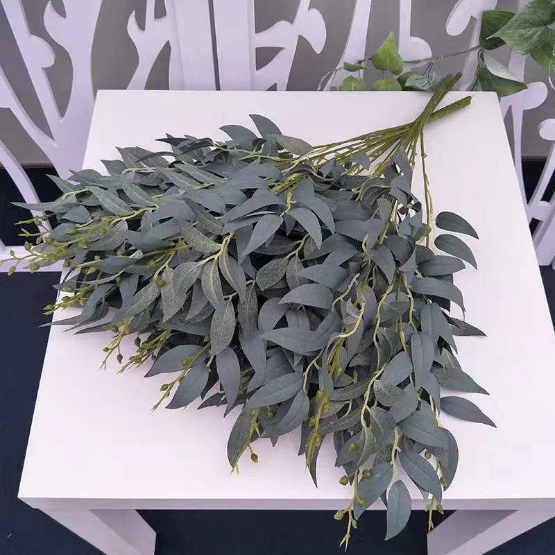 Artificial Tree Leaves with 55cm Long stems for wedding party home decoration