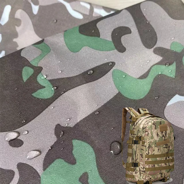 190t polyester taffeta with silver lining cheap camouflage fabric for bag