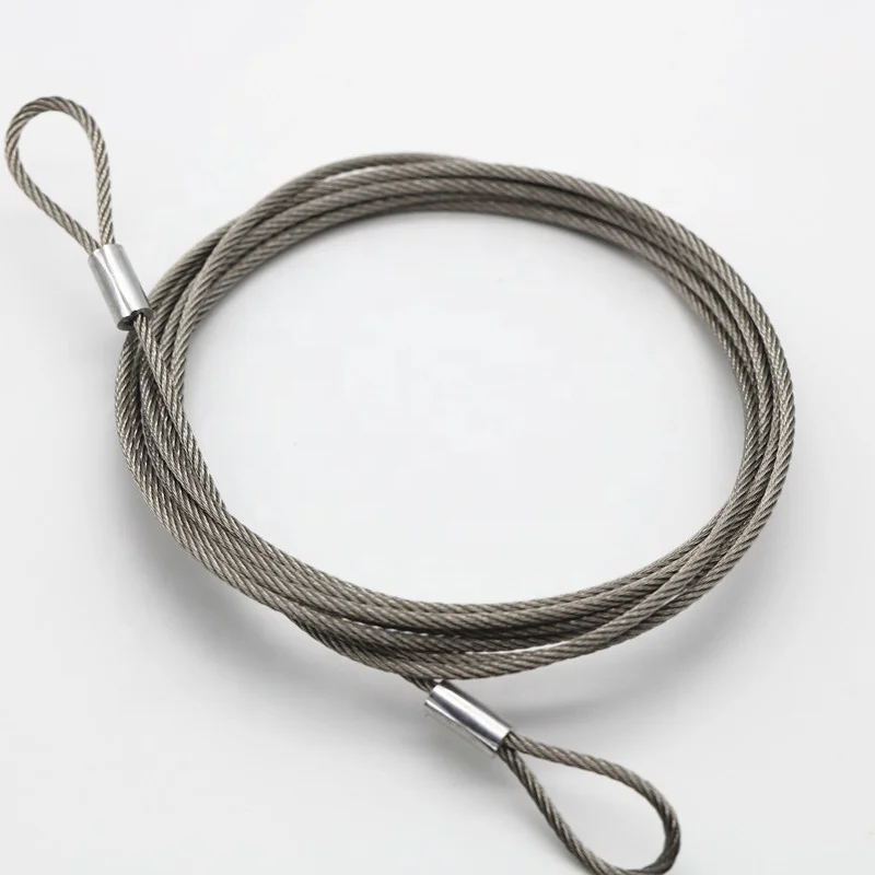 Wholesale 3.0mm Secure Stainless Steel Wire Rope Cable Both Side With Loop For Security