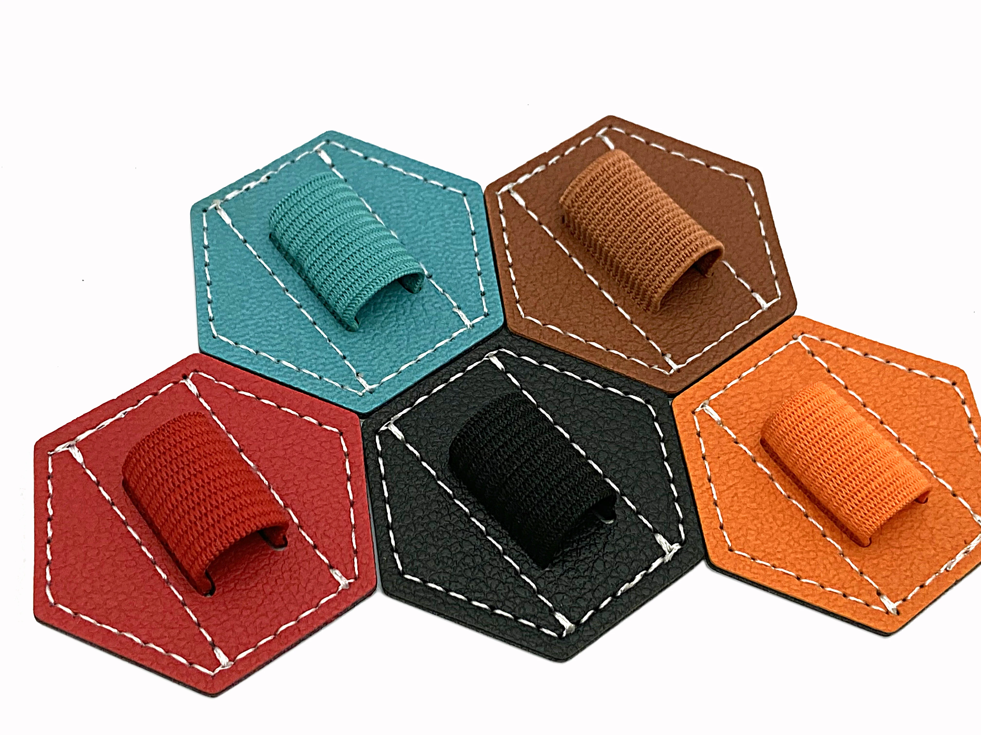 Wholesale Leather Pen Loop Stick-on Pencil Holder Self-Adhesive Pencil Holder Elastic Pen Holder for Notebooks