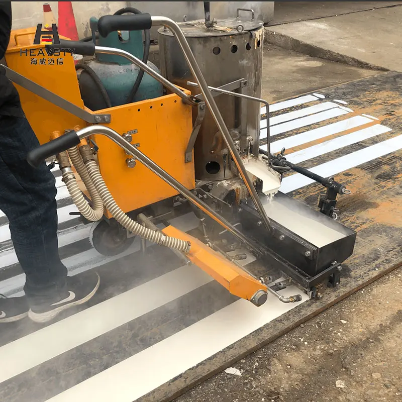 Thermoplastic Line Striping Solutions Hand Push Thermoplastic Road Line Marking Machine for Sale